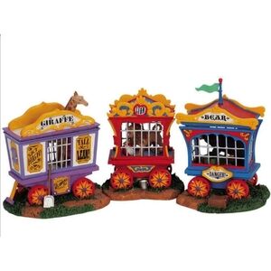 Vintage Lemax Christmas Village Carnival Collection, Zoo Animal Cages